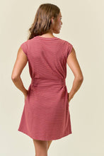Load image into Gallery viewer, Striped Muscle Sleeve Mini Dress