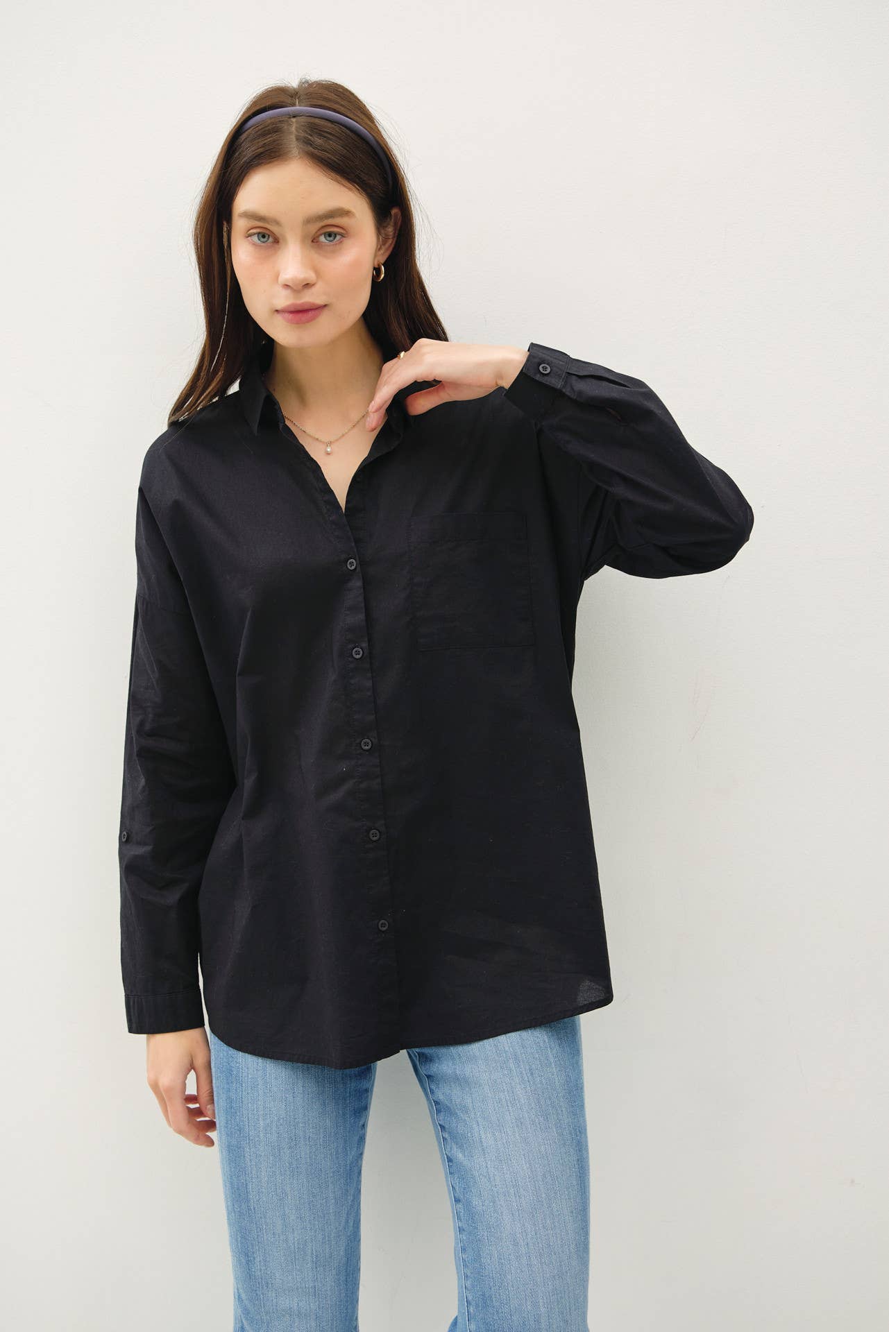 Classic Oversized Cotton Button Down Shirt