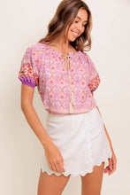 Load image into Gallery viewer, Boho Tassel Tie Front Top