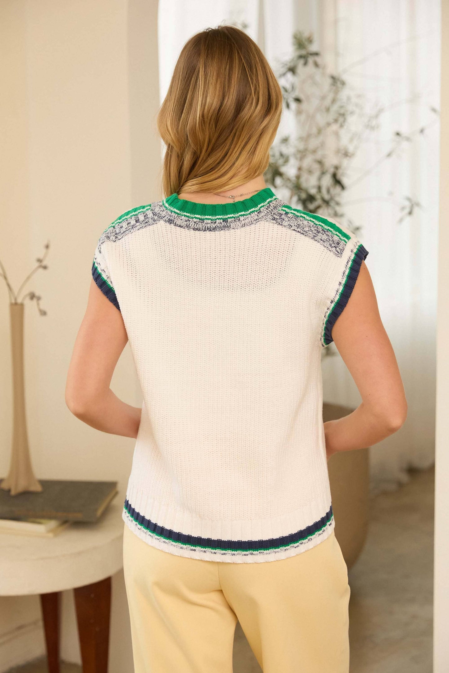 Contrast Detail Lemon Graphic Sweater