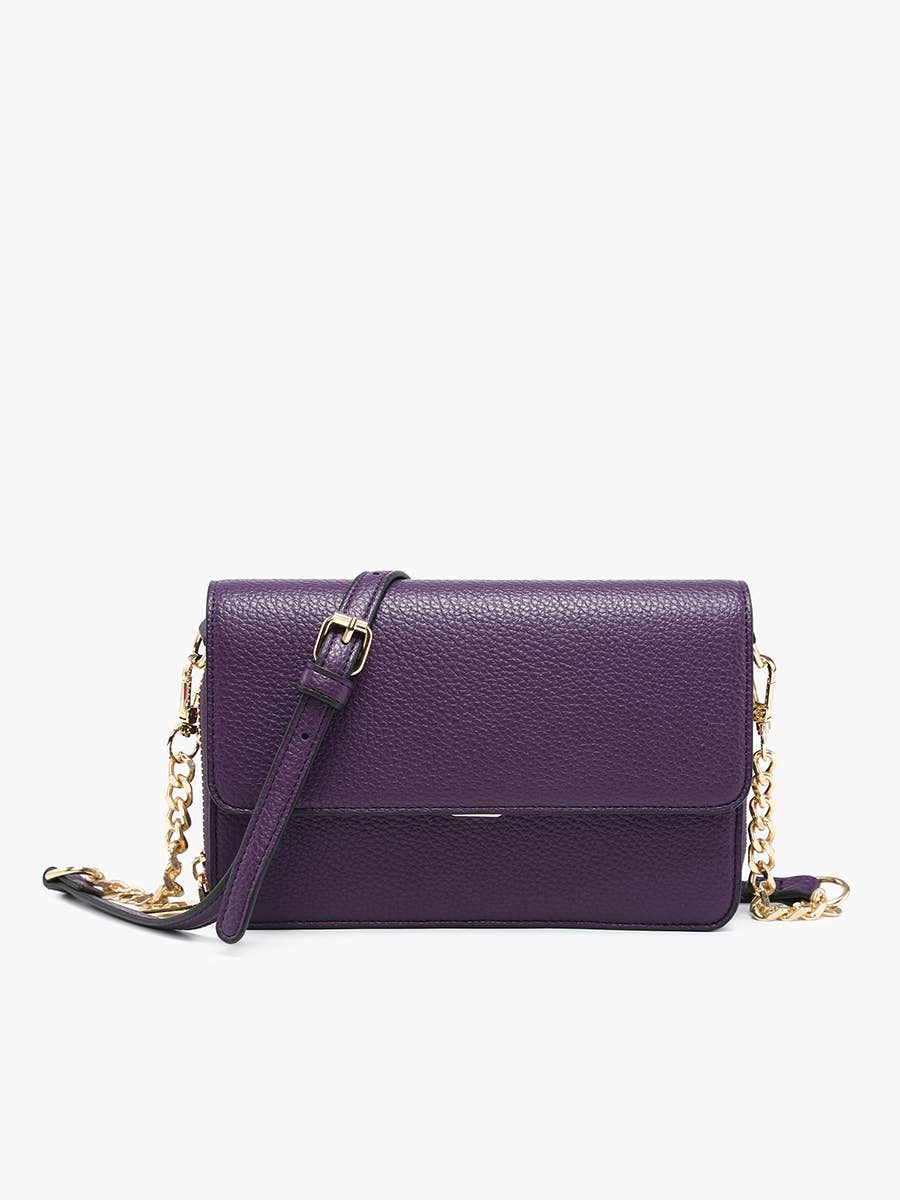Lauryn Flapover Crossbody w/ Chain Strap