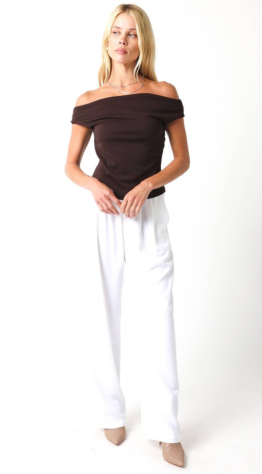 Off The Shoulder Ruched Top