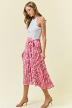 Load image into Gallery viewer, Pleated Tie Waist Midi Skirt
