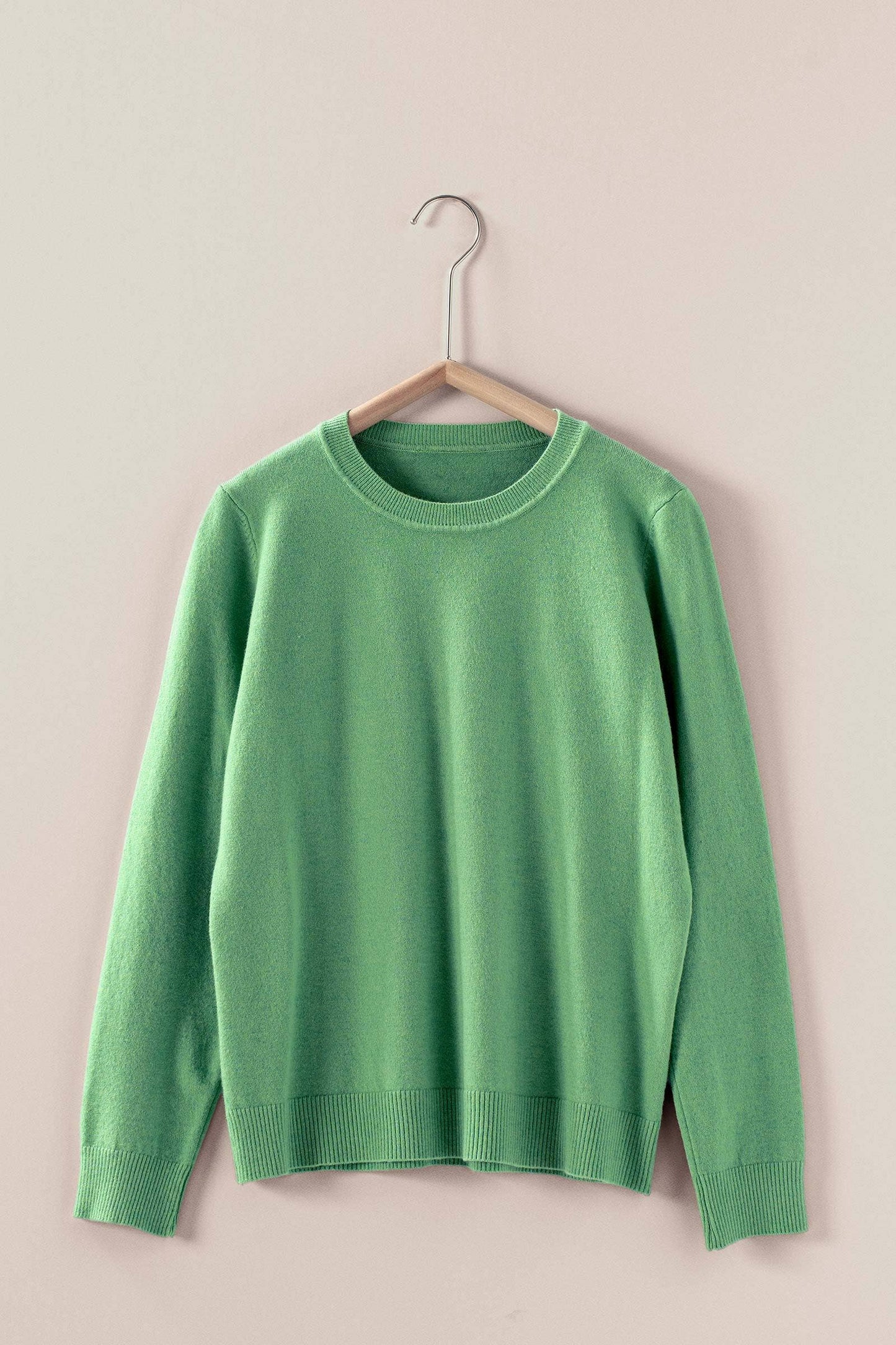 Soft Viscose Blend Crewneck Knit Top