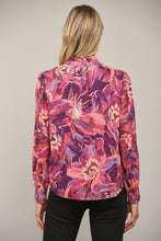 Load image into Gallery viewer, Chiffon Ruffle Neck Button Down Top