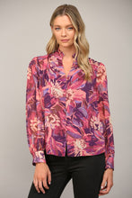 Load image into Gallery viewer, Chiffon Ruffle Neck Button Down Top