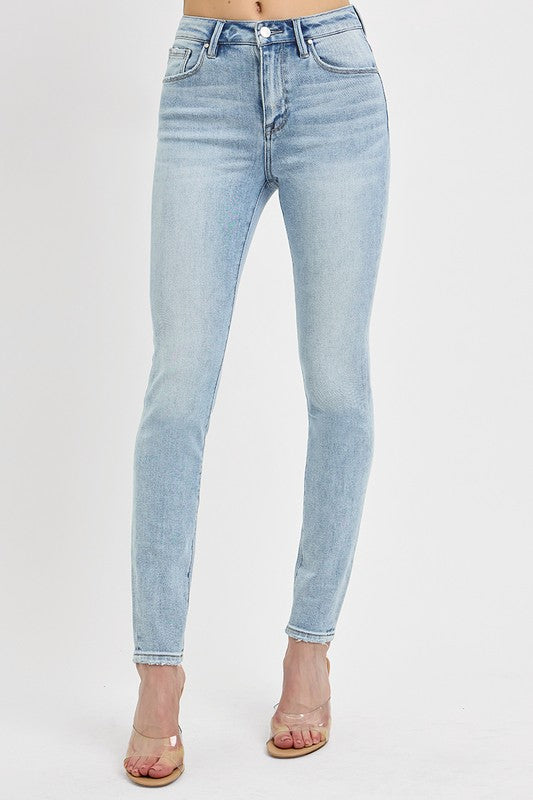 High Rise Ankle Skinny Jeans