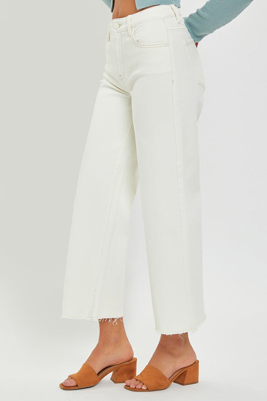 TC High Rise Crop Wide Leg Jeans