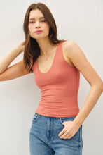 Load image into Gallery viewer, Full Length V-Neck Jersey Tank Top