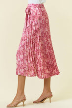 Load image into Gallery viewer, Pleated Tie Waist Midi Skirt