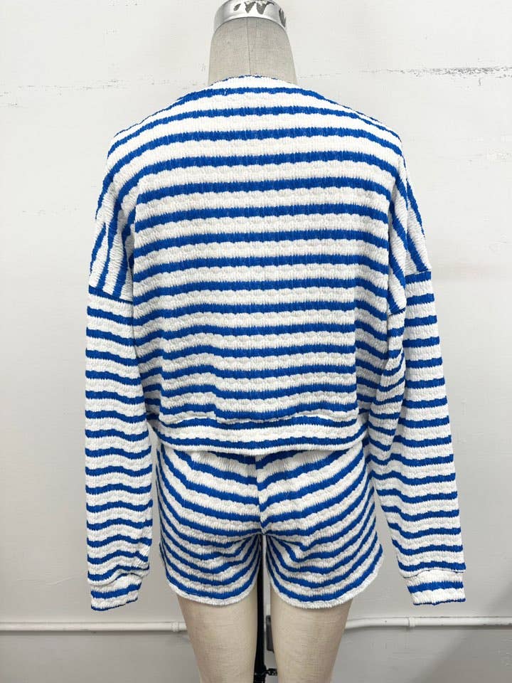 Cozy Stripe Lounge Top