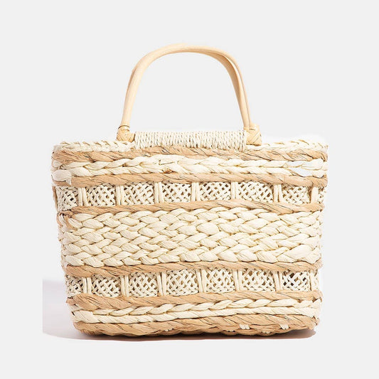 Intricate Basket Weave Square Hand Bag