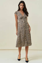 Load image into Gallery viewer, Smocked Waist Button Front Midi Dress
