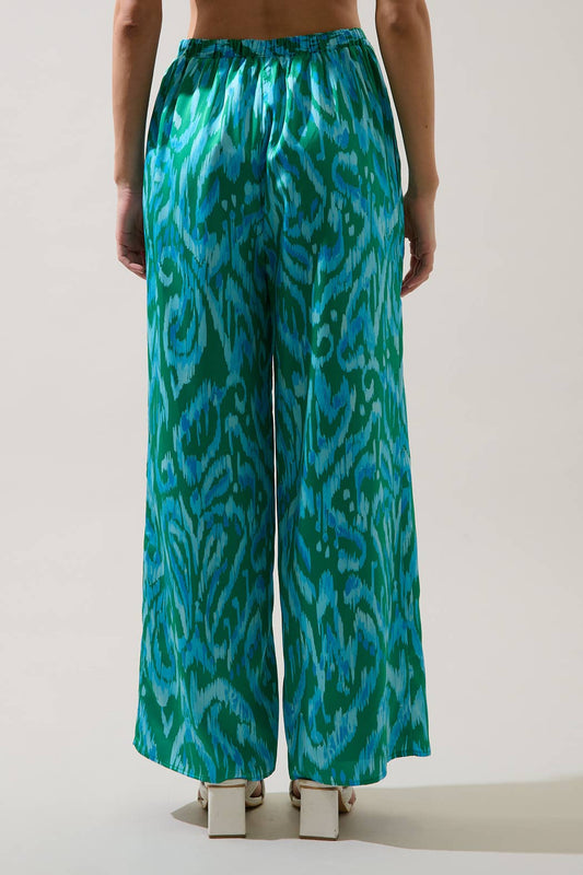 Abstract Wide Leg Pants