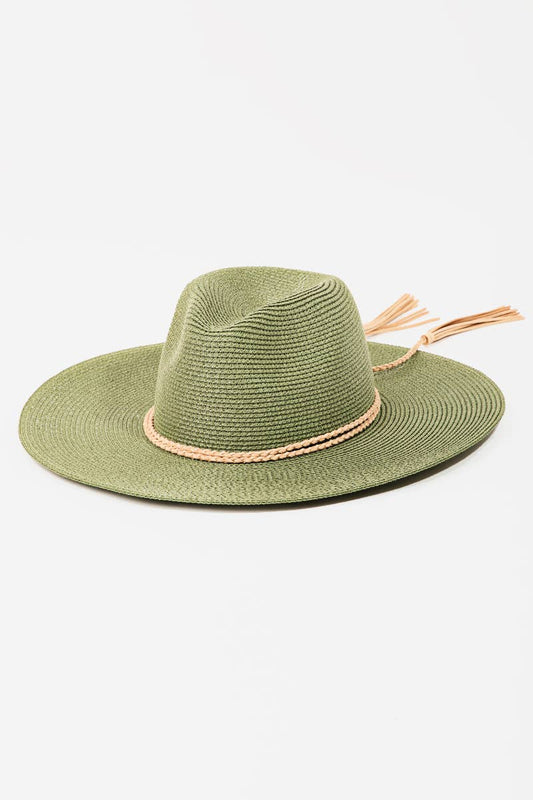 Straw Braided Rope Strap Sun Hat