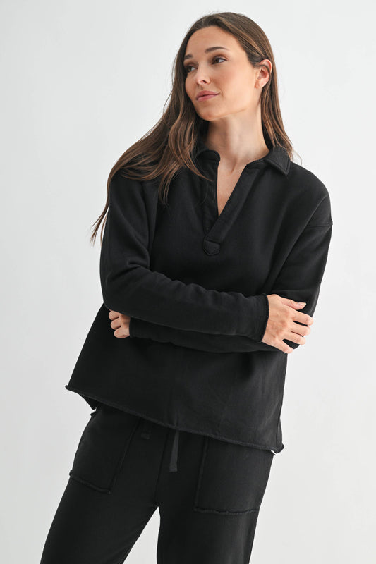 Vintage Henley Long Sleeve Top