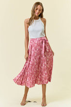 Load image into Gallery viewer, Pleated Tie Waist Midi Skirt