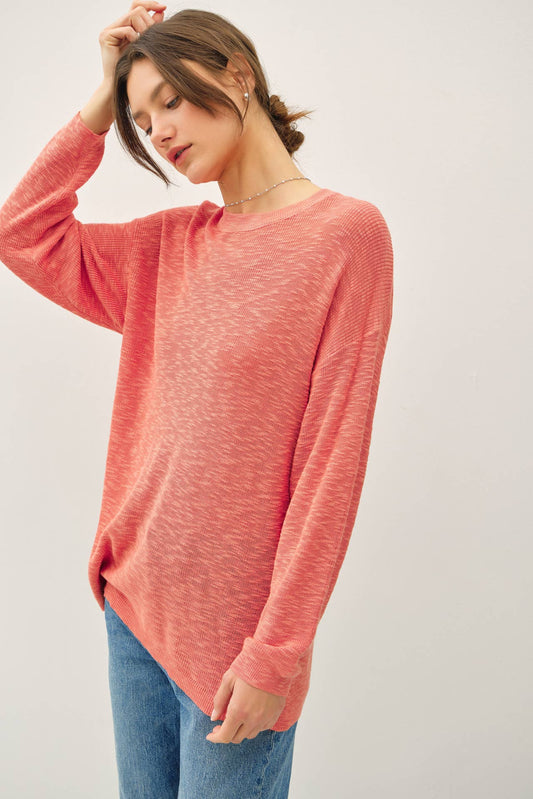 Lightweight Cotton Slub Sweater
