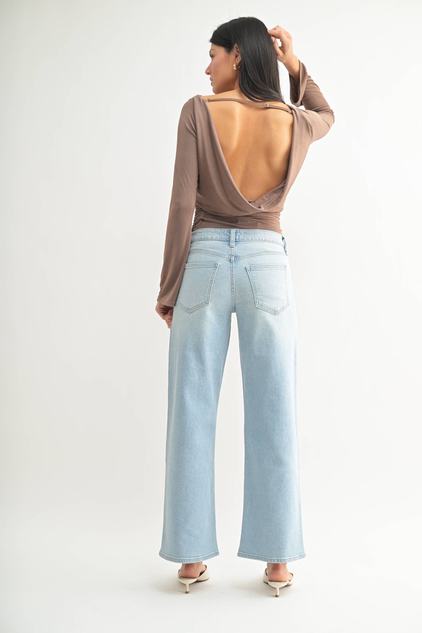 Low Rise Wide Leg Jeans