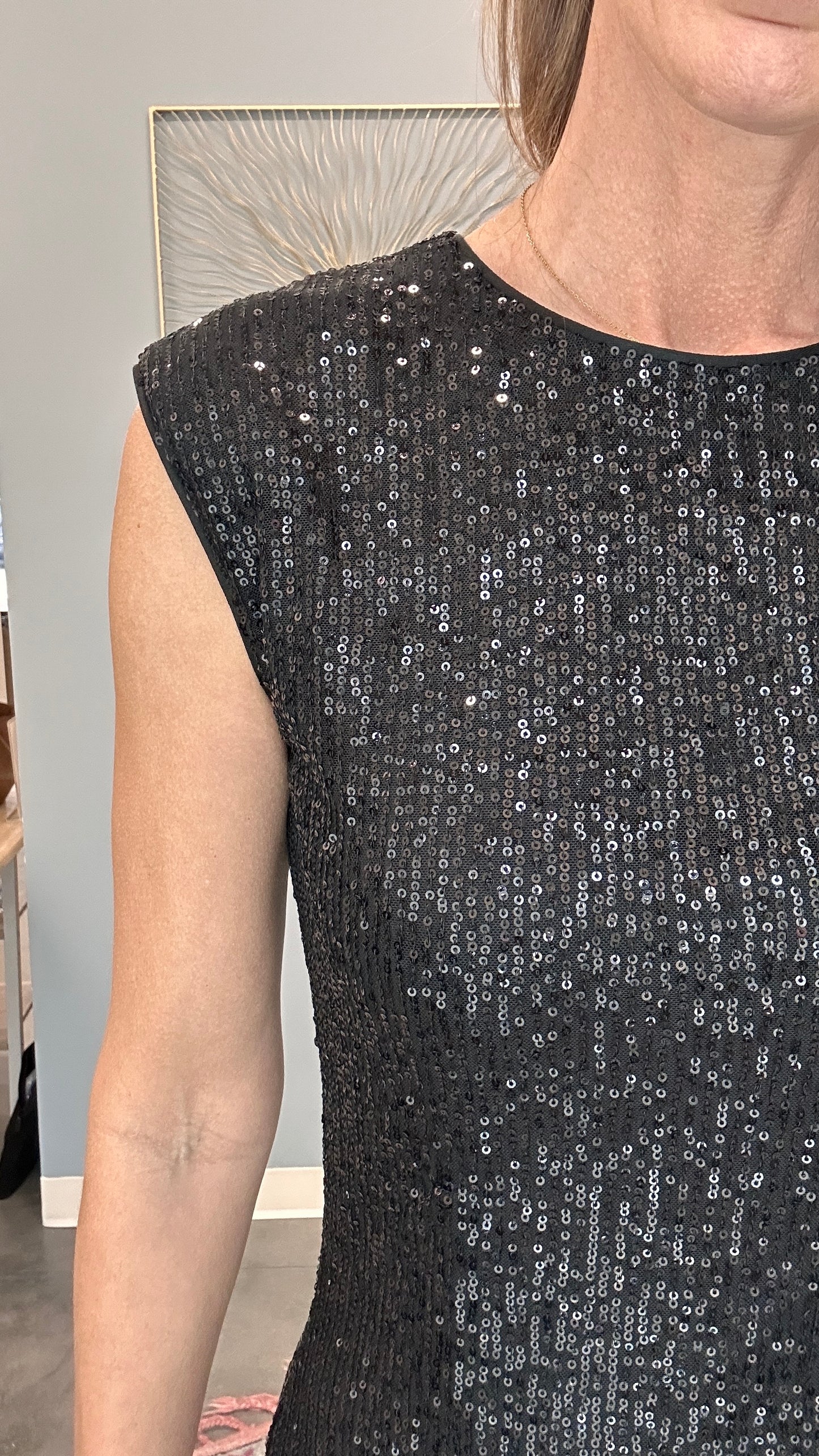 Sequin Sleeveless Mini Dress