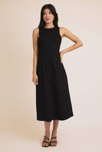 Load image into Gallery viewer, Sleeveless Pleated Twill Midi Dress