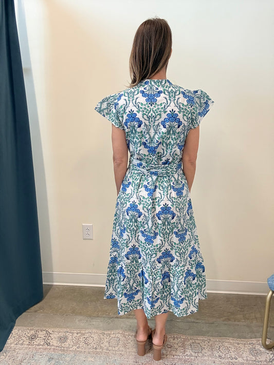 The Juna Dress- Green Vines