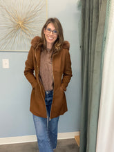 Load image into Gallery viewer, Structured Faux Leather Trim Coat

