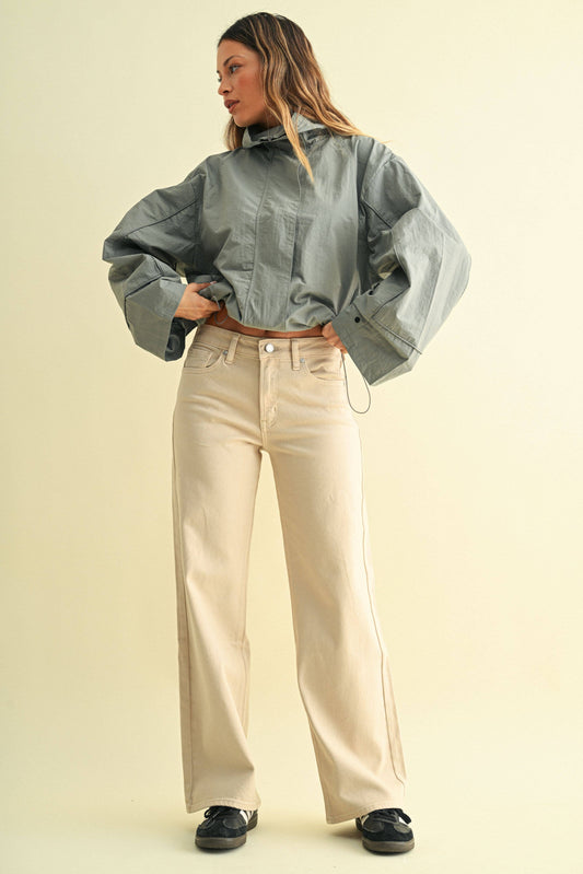 High Rise Full Length Straight Jean