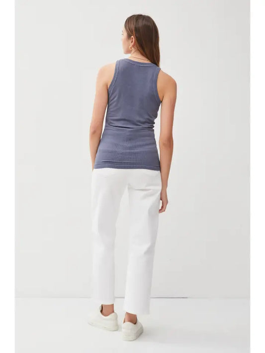 Classic Ribbed Scoop Neck Tank Top