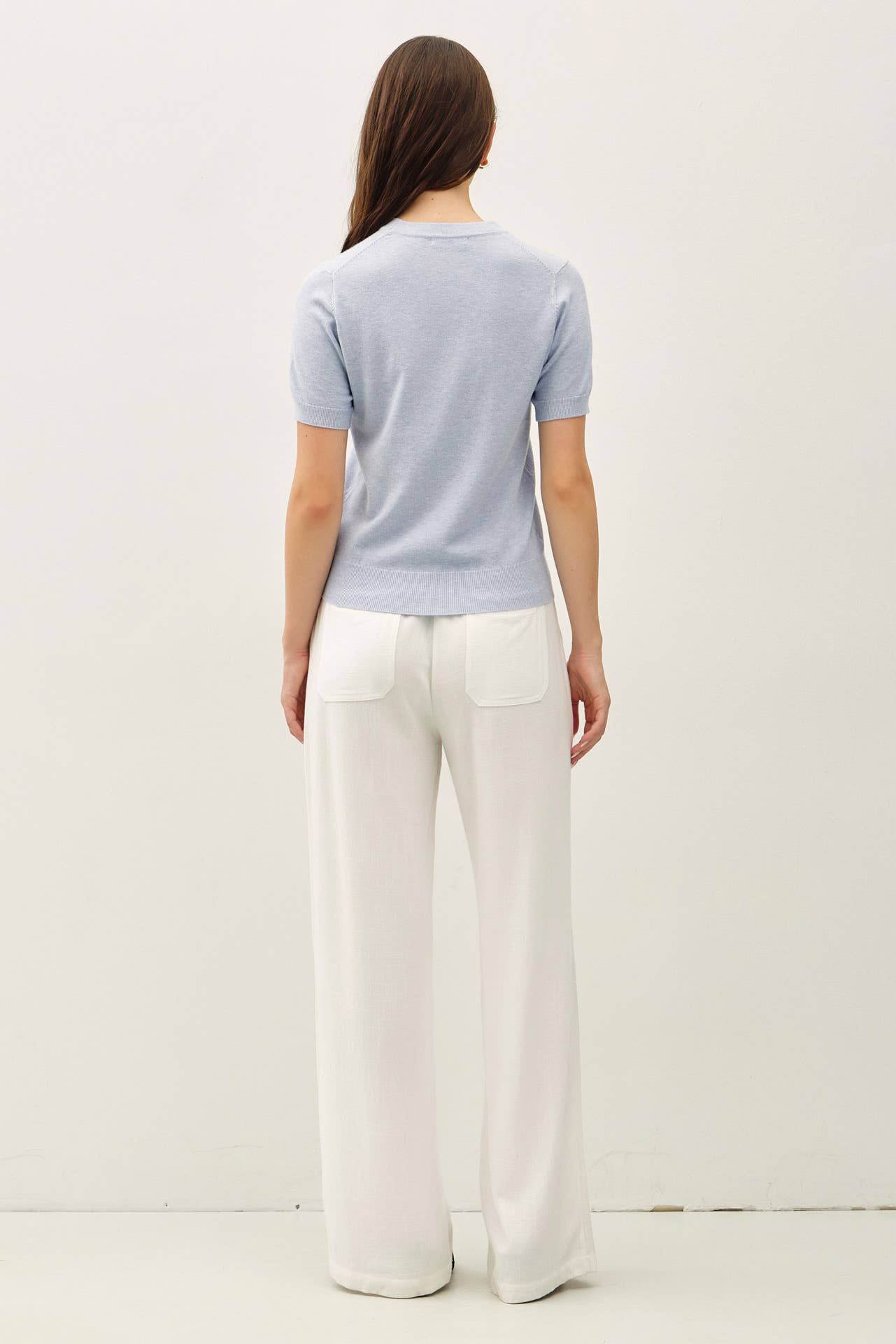 Basic Short Sleeve Sweater Top