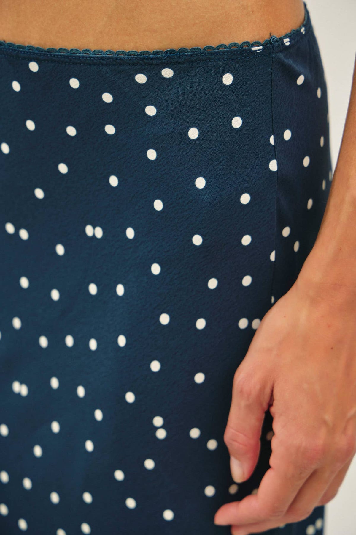 Dots Print Midi Skirt