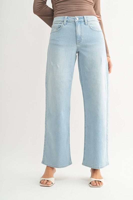 Low Rise Wide Leg Jeans