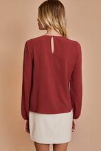 Load image into Gallery viewer, Shoulder Shirring Long Sleeve Top