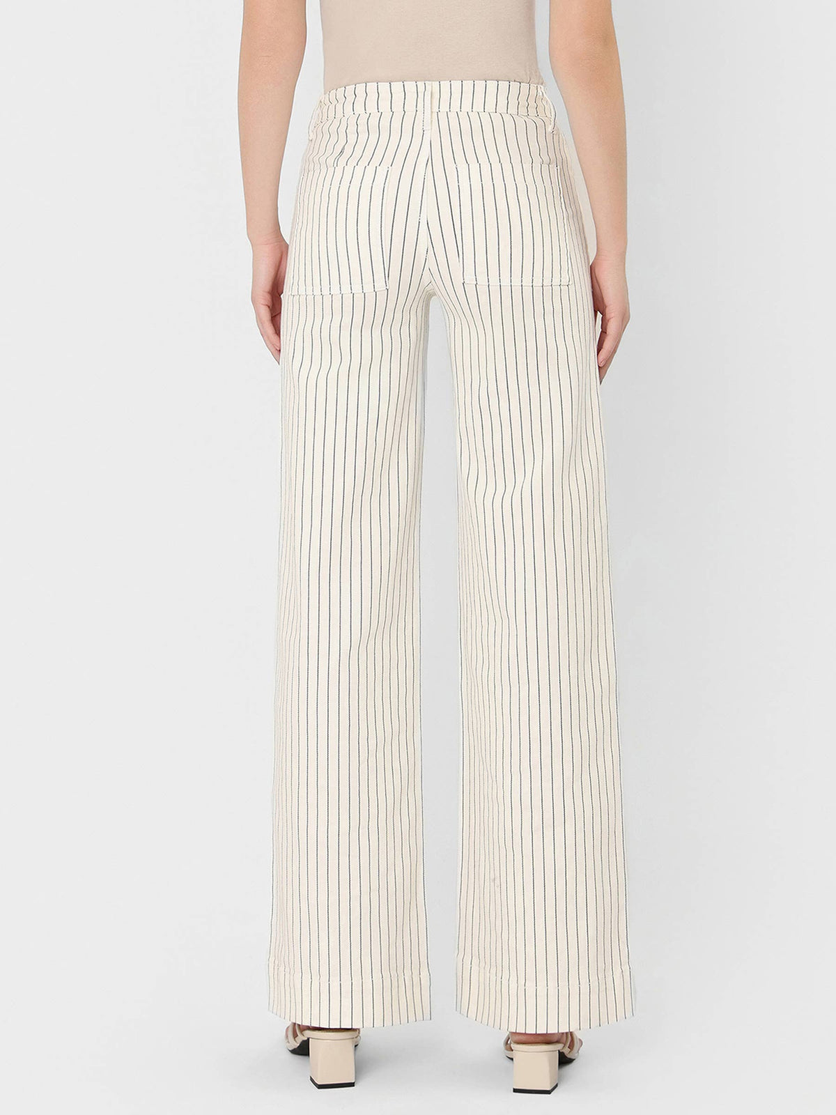 Olivia High Rise Striped Wide Leg Jeans