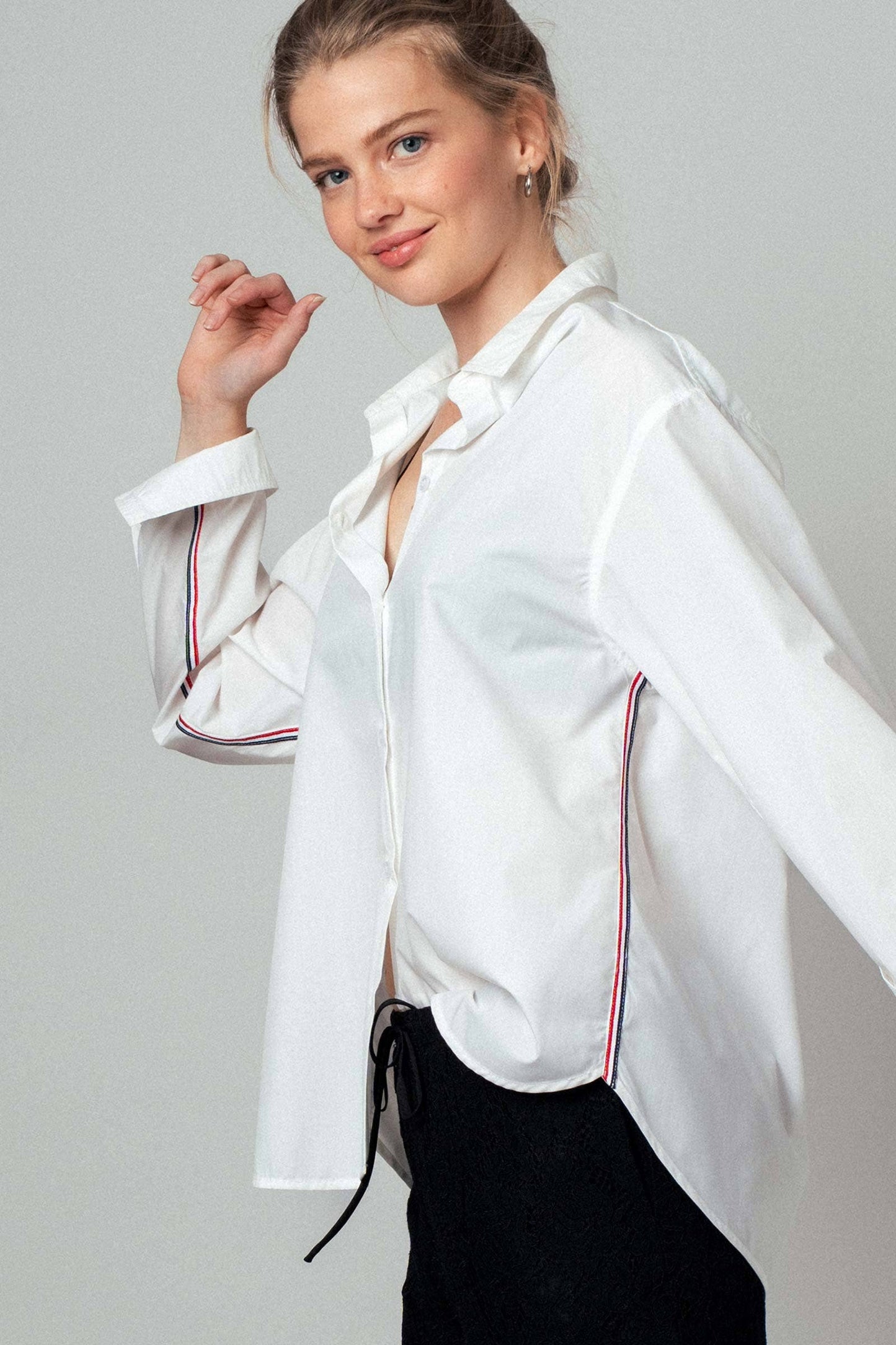 Striped Statement Button Down Shirt