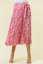 Load image into Gallery viewer, Pleated Tie Waist Midi Skirt
