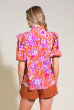 Load image into Gallery viewer, High Neck Double Puff Sleeve Top