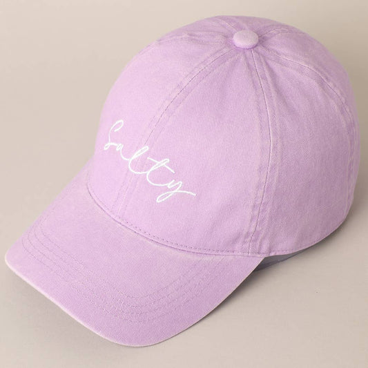 Pink Salty Embroidery Baseball Cap