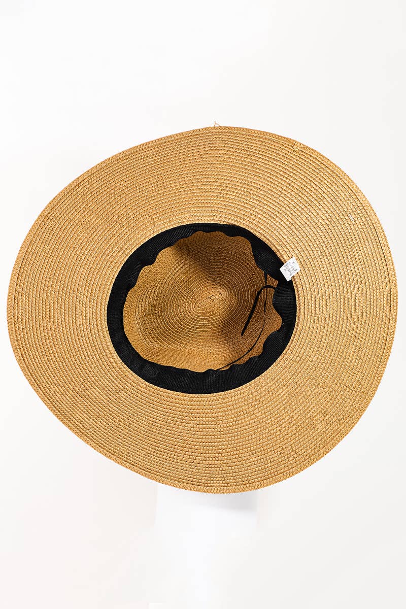 Straw Braided Rope Strap Sun Hat