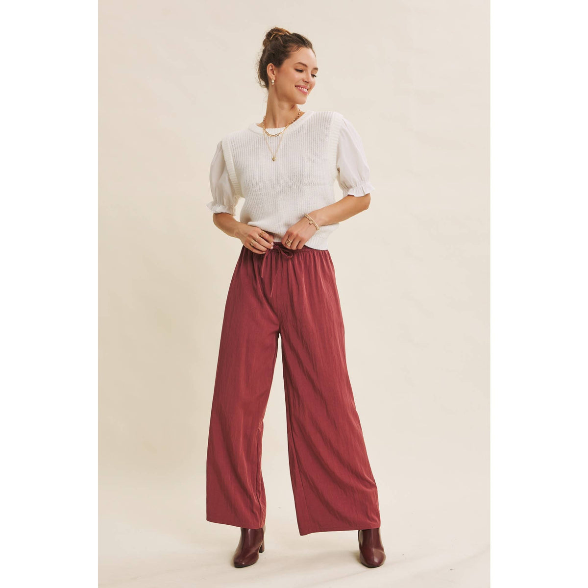 Relaxed Wide Leg Pants