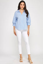 Load image into Gallery viewer, Crop Fit Collar Button Down Shirt
