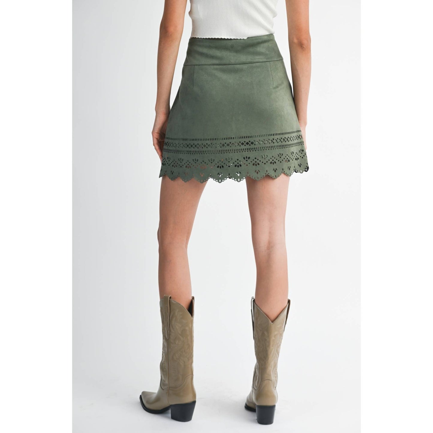 Laser Cut A-Line Skirt