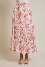 Load image into Gallery viewer, Tiered Floral Print Midi Skirt
