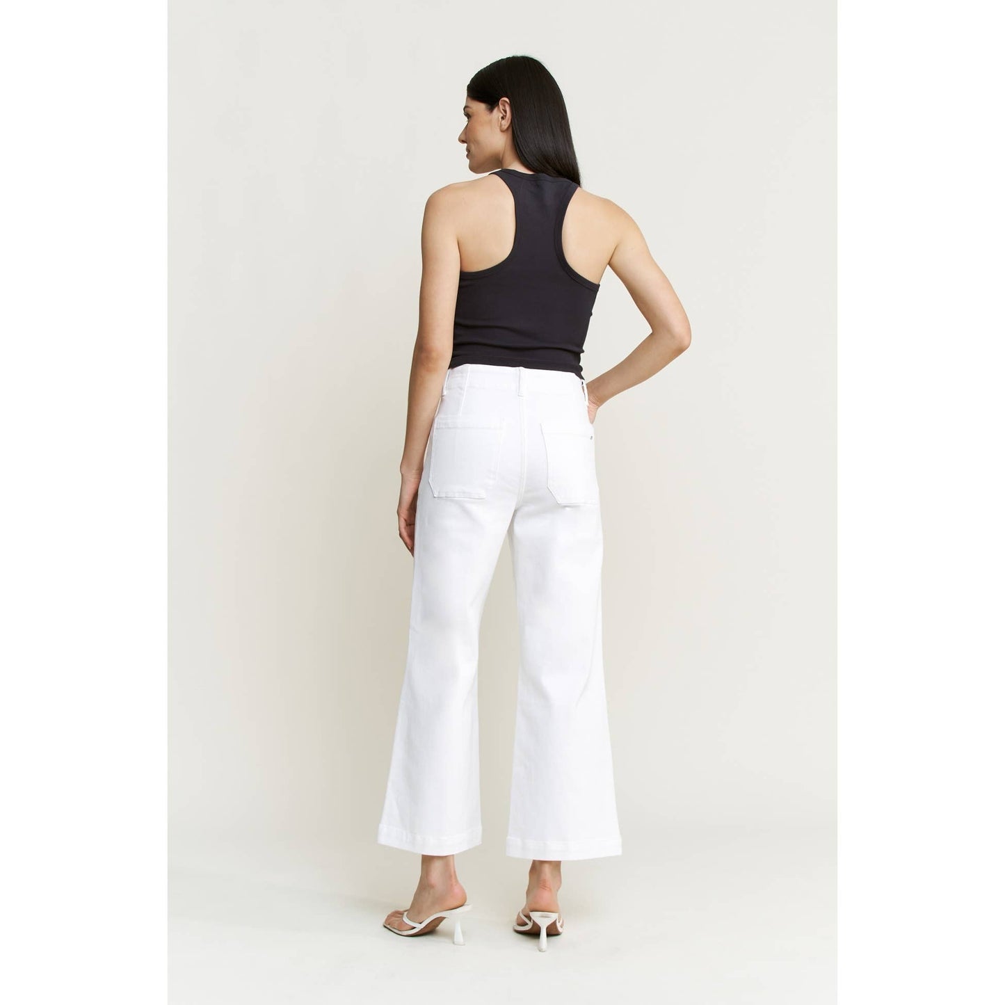 Super High Wide Cropped Utility Jeans
