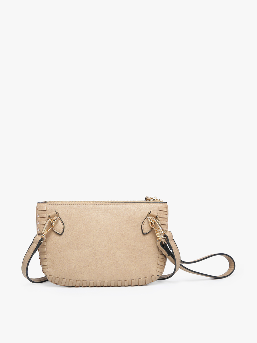 Bonnie Dual Compartment Whipstitch Crossbody