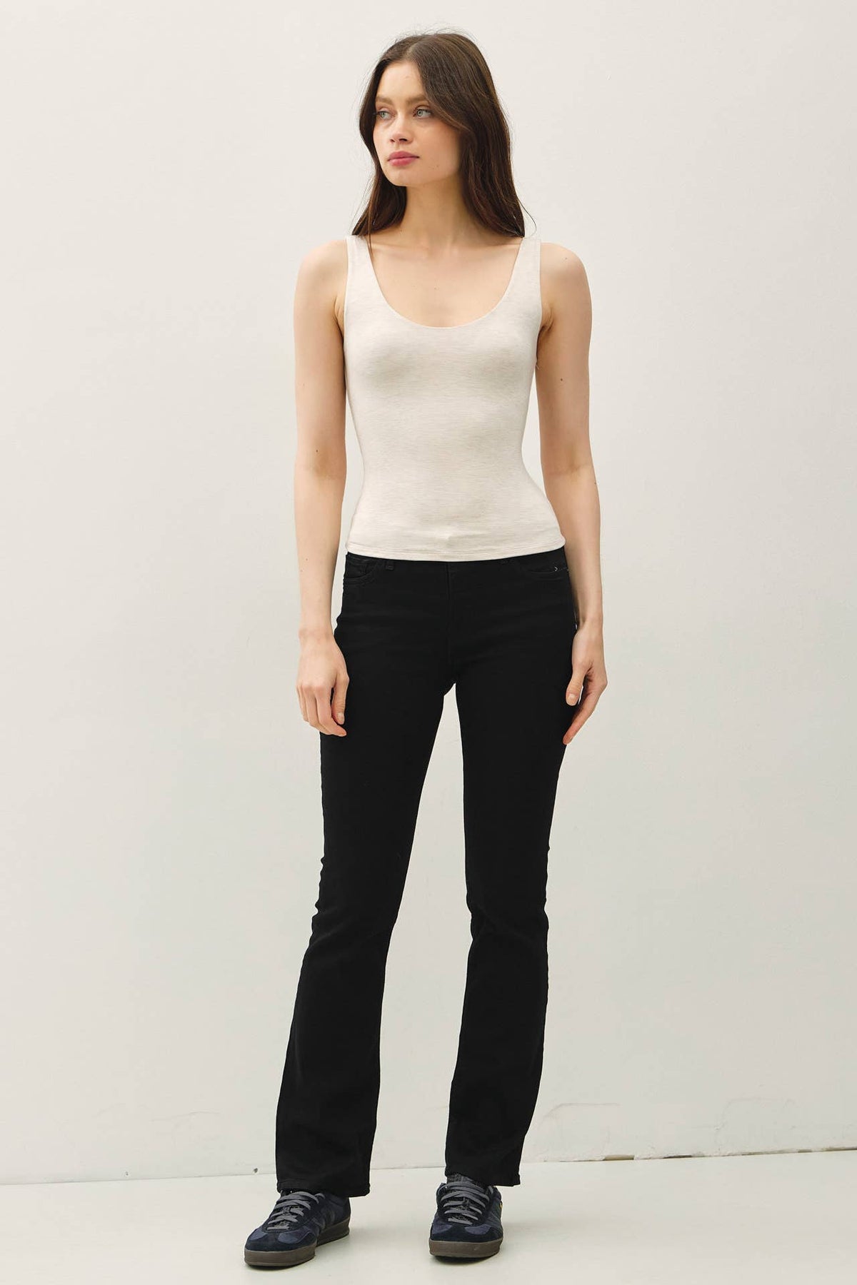 Basic Scoop Neck Jersey Tank Top