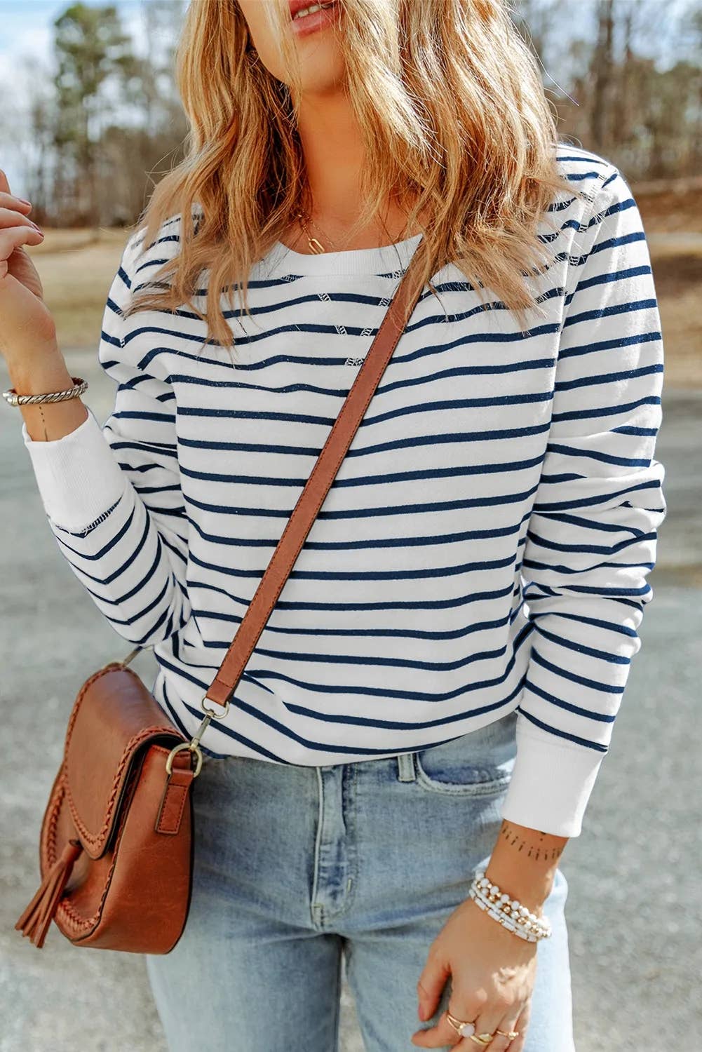 Casual Striped Long Sleeve Top