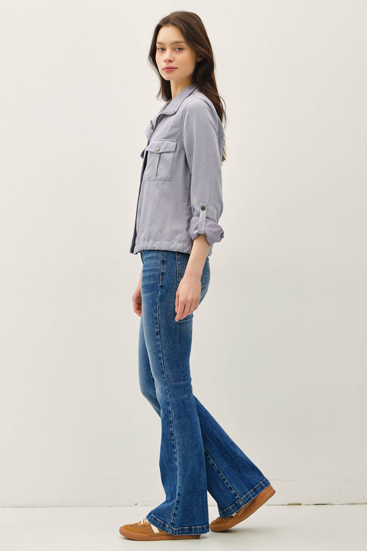 Cropped Utility Safari Jacket