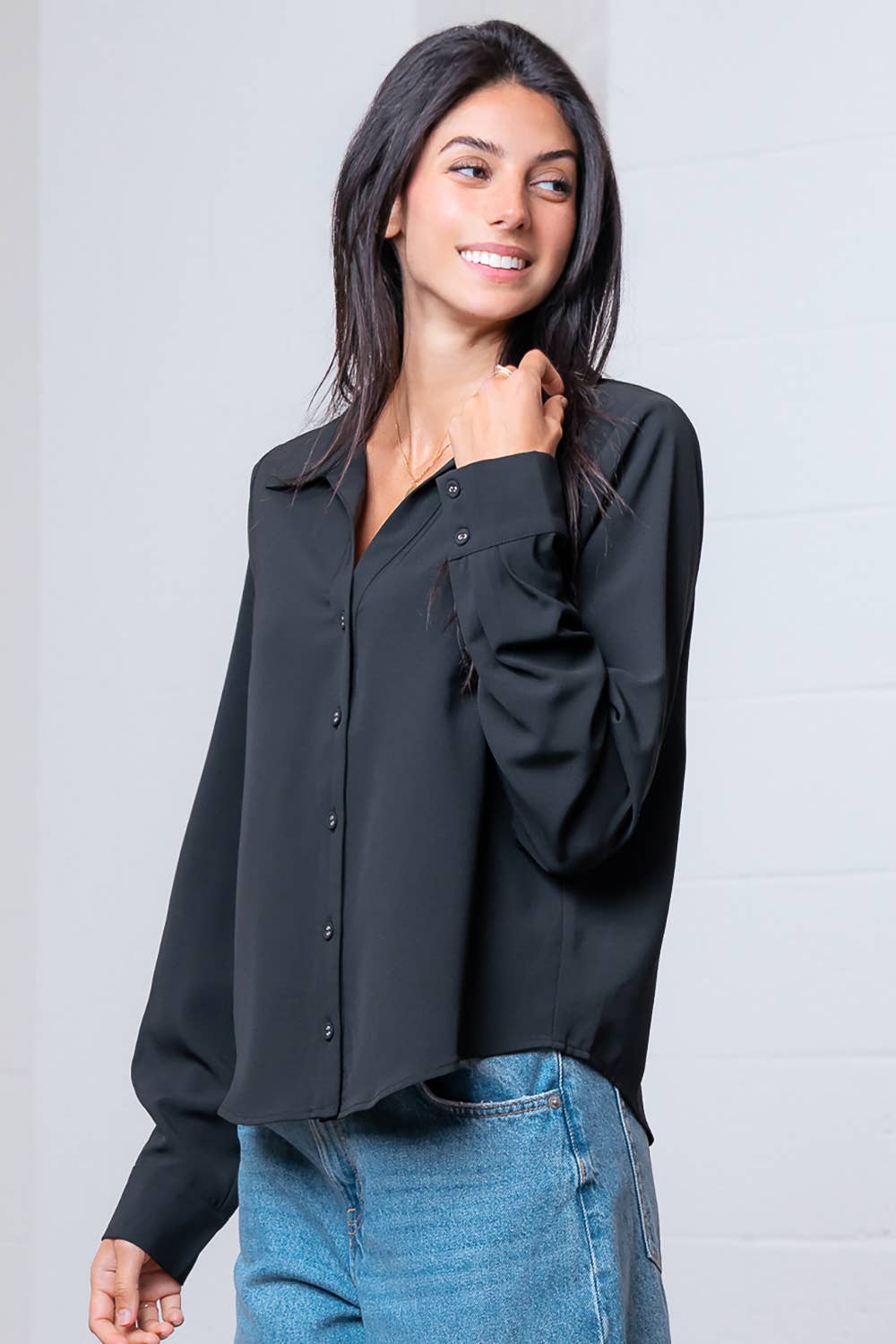 V-neck blouse