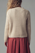 Load image into Gallery viewer, Chunky Gold Button Ribbed Knit Cardigan
